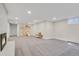 Finished basement featuring ample space and a fireplace at 3175 Zinnia Ct, Golden, CO 80401