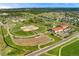 Aerial view showcasing the property's location nestled within a lush, green neighborhood at 5870 Quail St, Arvada, CO 80004