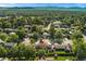 Aerial view highlighting the house's location within a leafy, residential area at 5870 Quail St, Arvada, CO 80004