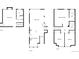 A clear, architectural floor plan detailing the home's layout of living spaces on each floor at 8536 S Upham Way, Littleton, CO 80128