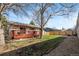 Spacious backyard with a well-maintained lawn, a cozy deck, and mature trees at 8210 W 72Nd Pl, Arvada, CO 80005
