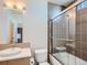 Clean bathroom with single sink and bathtub/shower combo at 2345 Walnut St # 24, Denver, CO 80205