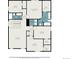 Floor plan of the property includes bedrooms, bathrooms, living spaces and laundry room at 7415 E 158Th Pl, Thornton, CO 80602