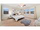Large bedroom with 3 sunny windows, neutral walls, carpet, and stylish decor at 10003 Atlanta St, Parker, CO 80134