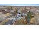 Aerial view of a single Gathering home featuring solar panels and a fenced yard at 12550 Maria Cir, Broomfield, CO 80020