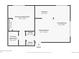 Detailed floor plan featuring a primary bedroom and bath, kitchen, living room, and dining room at 1151 N Marion St # 104, Denver, CO 80218
