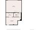 Bottom floor plan featuring a garage, utility room, hall, and living room area at 6813 W Yale Ave, Lakewood, CO 80227