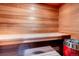 Cozy home sauna with wood paneling and bench, perfect for relaxation and wellness at 6220 E 5Th Ave, Denver, CO 80220