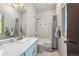 Bathroom with shower and bathtub at 6338 Spotted Fawn Run, Littleton, CO 80125