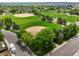 Aerial shot of a park with baseball fields, soccer fields, and lush green spaces for recreation at 3201 W 126Th Ave, Broomfield, CO 80020