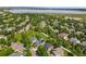 Stunning aerial view of a residential neighborhood with lush greenery, picturesque homes, and a serene lake at 5755 W Berry Ave, Denver, CO 80123