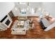 Aerial view of living room featuring an open floor plan, neutral decor and bright light at 73 Glenmoor Dr, Cherry Hills Village, CO 80113