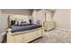 This bedroom offers neutral tones, a ceiling fan, and an area rug at 476 Silver Rock Trl, Castle Rock, CO 80104