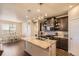 Open-concept kitchen featuring granite countertops, a large island, and modern stainless steel appliances at 476 Silver Rock Trl, Castle Rock, CO 80104