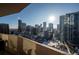 Enjoy brilliant sunshine and a wide city view from this amazing balcony space at 1020 15Th St # 32K, Denver, CO 80202