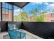 Cozy balcony with modern furniture, potted plants, offering a relaxing outdoor space with privacy at 1300 N Ogden St # 204, Denver, CO 80218
