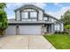 Charming two-story home featuring a three-car garage, stone accents, and manicured lawn at 8918 W 101St Ave, Broomfield, CO 80021