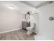 This bathroom features neutral paint, updated vanity and a sleek shower at 118 S Dale Ct, Denver, CO 80219
