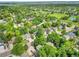 Neighborhood aerial view filled with mature trees, green spaces and showcasing the community's layout at 6368 S Harlan Way, Littleton, CO 80123