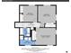 Floorplan exhibiting a primary bedroom, two other bedrooms, two bathrooms, and a hall at 6368 S Harlan Way, Littleton, CO 80123