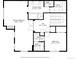 Floor plan of the upper level, featuring the primary bedroom with ensuite bathroom and walk-in closet, plus an additional bedroom at 10103 Bluffmont Ln, Lone Tree, CO 80124