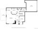 Detailed floor plan of the main level, showcasing the layout of the living room, kitchen, dining area, and garage at 10103 Bluffmont Ln, Lone Tree, CO 80124