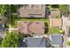 Overhead view of homes in a neighborhood, highlighting the property's layout and outdoor spaces at 869 S Williams St, Denver, CO 80209