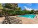 Inviting pool area with lounge chairs, lush greenery, and a serene atmosphere for relaxation at 200 N Pearl St # 205, Denver, CO 80203