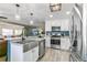 Modern kitchen with stainless steel appliances and island at 172 S Lowell Blvd, Denver, CO 80219