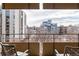 Enjoy city and mountain views from your private balcony at 800 N Pearl St # 602, Denver, CO 80203