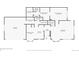 First floor plan showcasing layout of living room, kitchen, bedrooms, closets, and bathrooms at 7498 W Saratoga Pl, Littleton, CO 80123