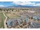 Aerial view featuring modern townhomes against the scenic backdrop of the mountains at 3644 Pinedale St, Boulder, CO 80301