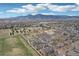 Scenic aerial view featuring modern townhomes against the stunning mountain backdrop at 3644 Pinedale St, Boulder, CO 80301