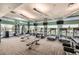 Community gym space featuring treadmills and other exercise equipment overlooking the neighborhood at 1994 Spencer Ave, Castle Rock, CO 80104