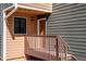 Close-up of the home's entrance featuring a covered porch, wooden railing, and a welcoming doorway at 2885 Springdale Ln, Boulder, CO 80303