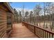 A beautiful wrap around deck made of wood, ideal for outside living at 27888 Richmond Hill Rd, Conifer, CO 80433