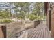 Wooden deck overlooking wooded yard at 31168 Witteman Rd, Conifer, CO 80433