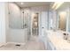 Spa-like bathroom featuring a large shower and double vanity at 425 W 128Th Dr, Westminster, CO 80234
