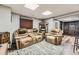 Basement Gathering room featuring a comfortable sofa, chair, and a stylish area rug at 11769 Lovegrass Dr, Parker, CO 80138