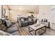 Open-concept living room seamlessly flowing into dining and kitchen areas at 11769 Lovegrass Dr, Parker, CO 80138