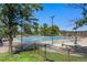 A large, refreshing community pool and splashpad surrounded by trees, offering a perfect recreational amenity at 3548 Swabuck Pl, Castle Rock, CO 80109