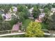 Overhead shot showcases the home's mature landscaping, lush lawn, and outdoor spaces at 6918 E Easter Pl, Centennial, CO 80112