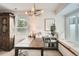 Inviting home office with bright natural light, modern lighting and custom window seat at 780 Walnut St # A, Boulder, CO 80302