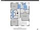 Second floorplan diagram showing layout of bedrooms, bathrooms, and closets with dimensions at 3406 Purcell St, Brighton, CO 80601