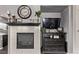 Stylish fireplace, television, and elegant decor in a cozy living area at 23757 Eagle Bend Ln, Parker, CO 80138
