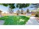 Well-maintained backyard with a lush lawn, mature trees, and a wooden fence for privacy at 1830 S Fillmore St, Denver, CO 80210