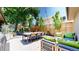 Serene backyard with a dining area and comfortable lounge seating at 1830 S Fillmore St, Denver, CO 80210