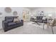 Comfortable living room with plush seating and sliding glass doors to the backyard at 6052 Taft St, Arvada, CO 80004