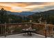 Back deck with mountain views at 127 Granite Way, Evergreen, CO 80439