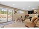 The walkout basement is used as a gym, complete with full weight set and a view at 127 Granite Way, Evergreen, CO 80439